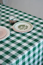 Cargar imagen en el visor de la galería, MANTEL ALGODÓN VICHY VERDE