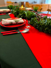 Cargar imagen en el visor de la galería, MANTEL ALGODÓN CHRISTMAS GREEN